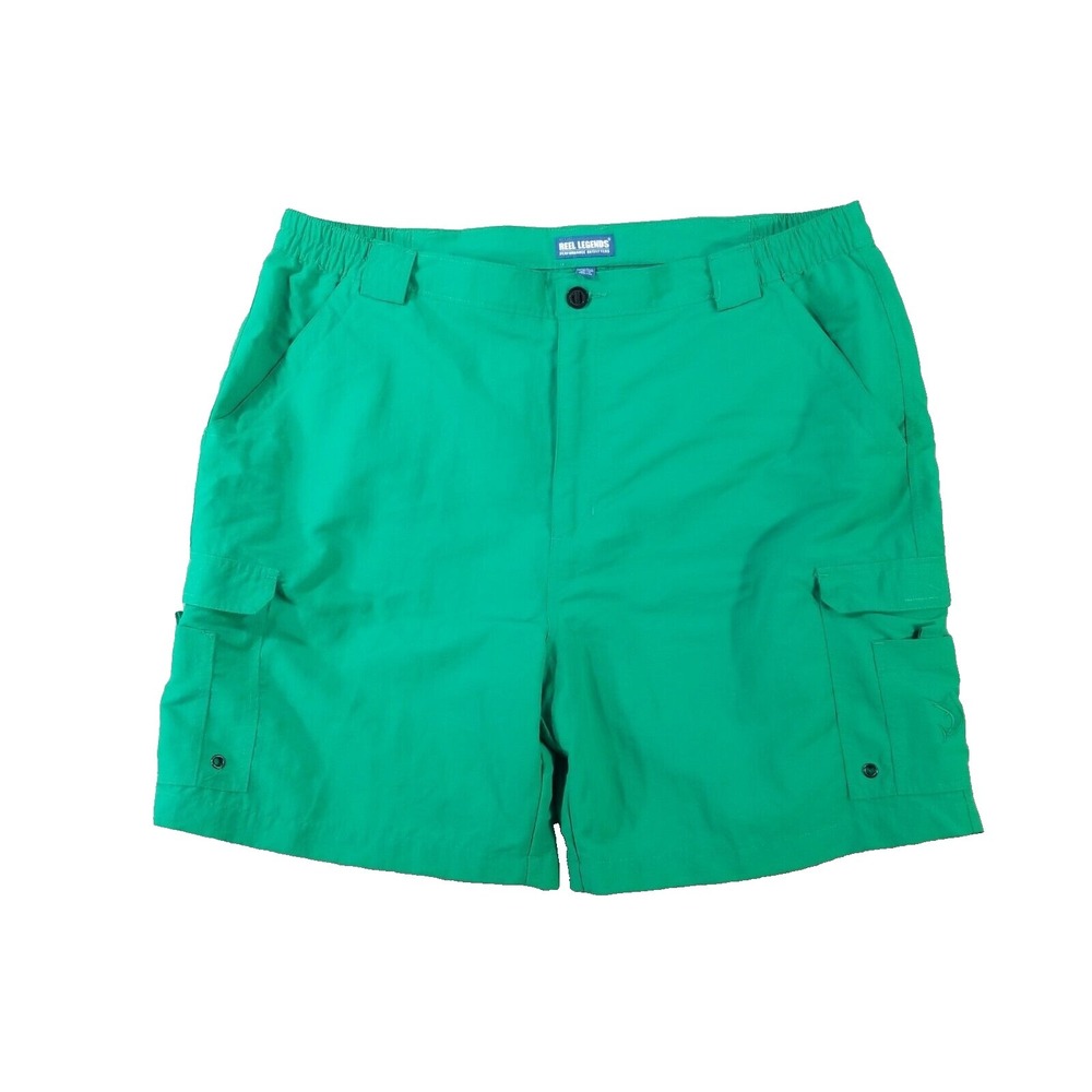 Reel Legends cargo hiking shorts men's 2xl xxl comfort waist nylon outdoor fish